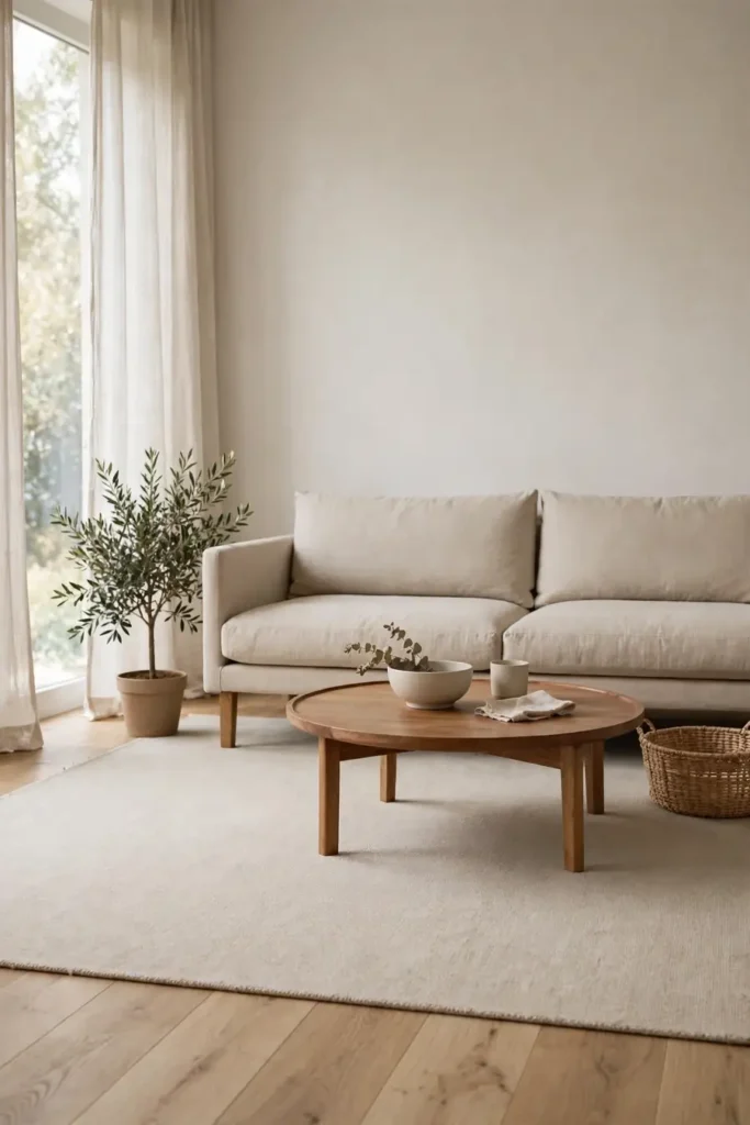 Correctly sized rug with all seating front legs on it