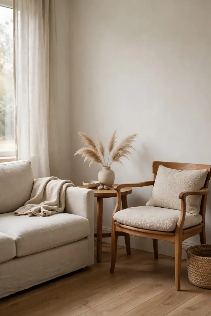 Collected living room mixing furniture instead of a matching set